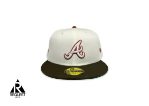 New Era Request Exclusive Fitted Hat Braves "Sail/Mocha"