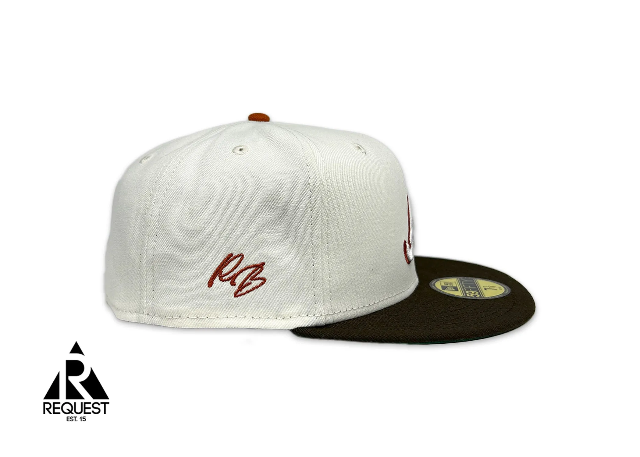 New Era Request Exclusive Fitted Hat Braves "Sail/Mocha"