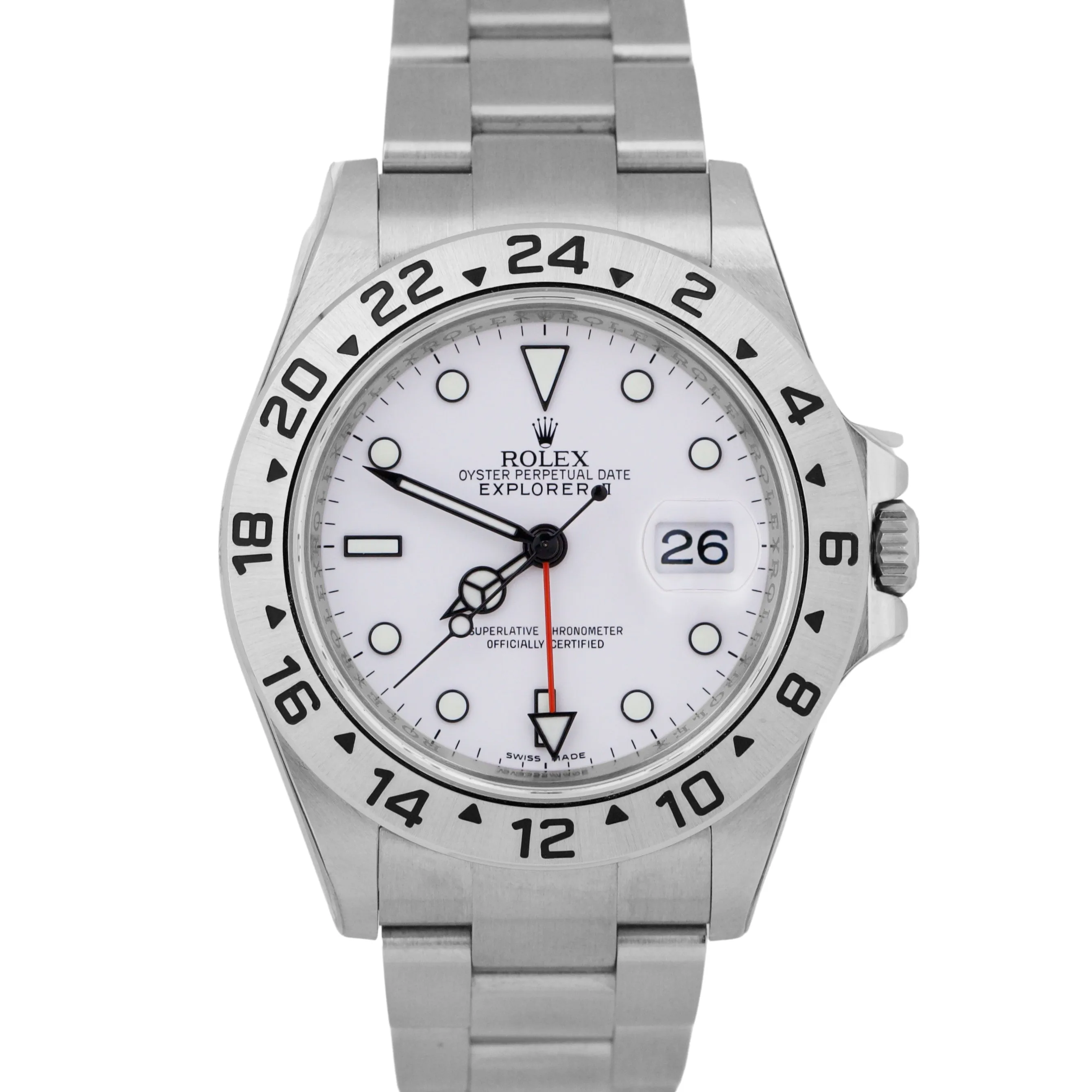 NOS STICKERED 2011 PAPERS Rolex Explorer II REHAUT 3186 40mm NO-HOLES 16570 BOX