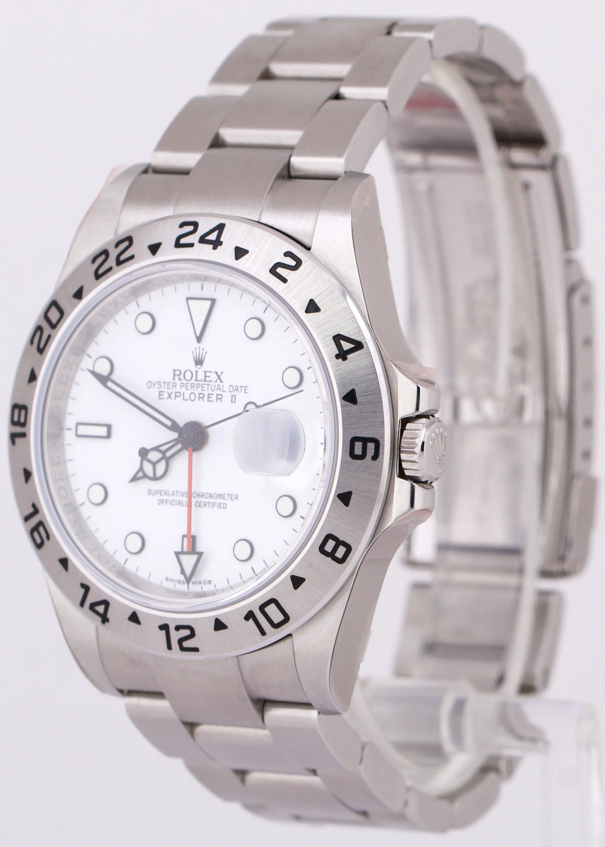 NOS STICKERED 2011 PAPERS Rolex Explorer II REHAUT 3186 40mm NO-HOLES 16570 BOX