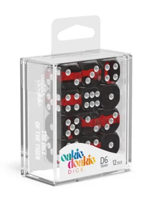 Oakie Doakie Dice D6 Dice 16 mm Enclave - Ruby (12)