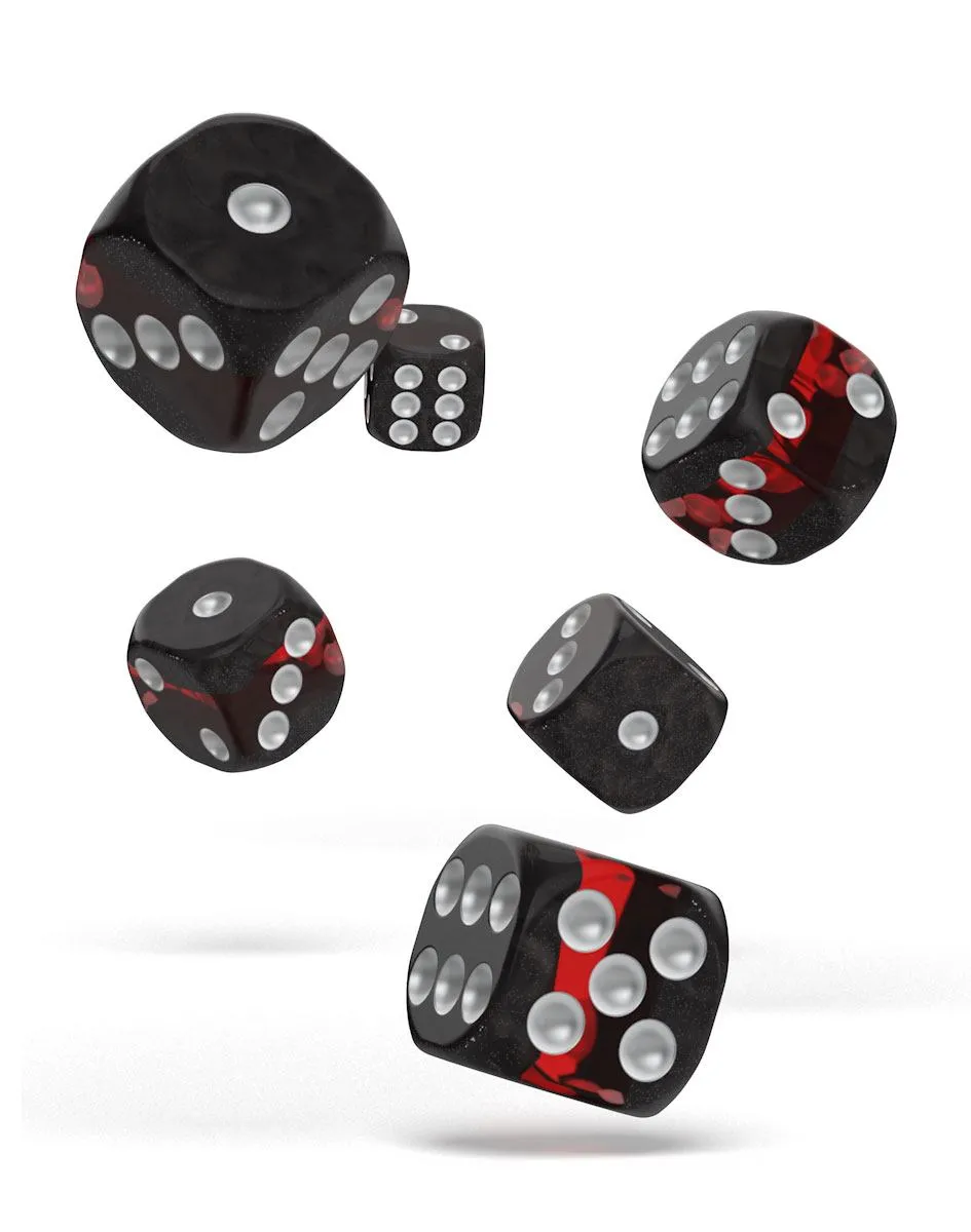 Oakie Doakie Dice D6 Dice 16 mm Enclave - Ruby (12)