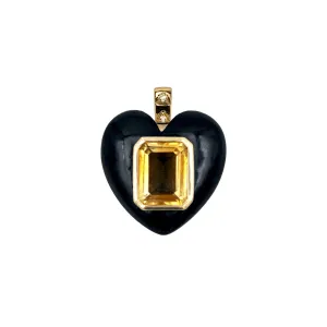 Onyx Heart pendant