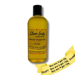 Orange Natural Shower Gel - Clean Suds Orange