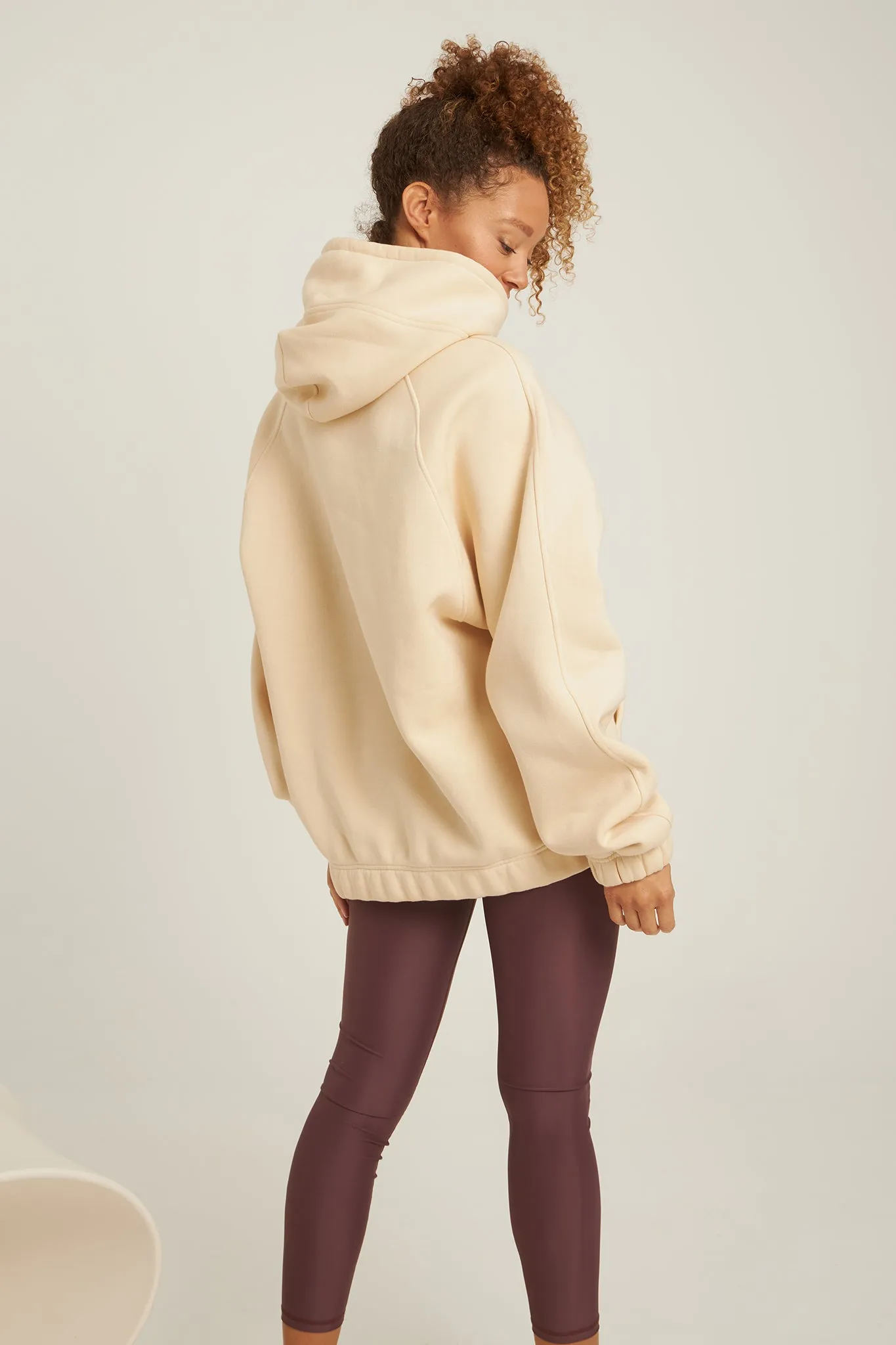 Oversized fleece φούτερ | Beige