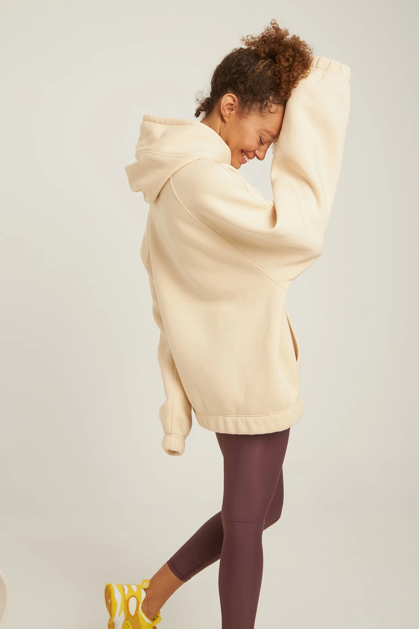 Oversized fleece φούτερ | Beige