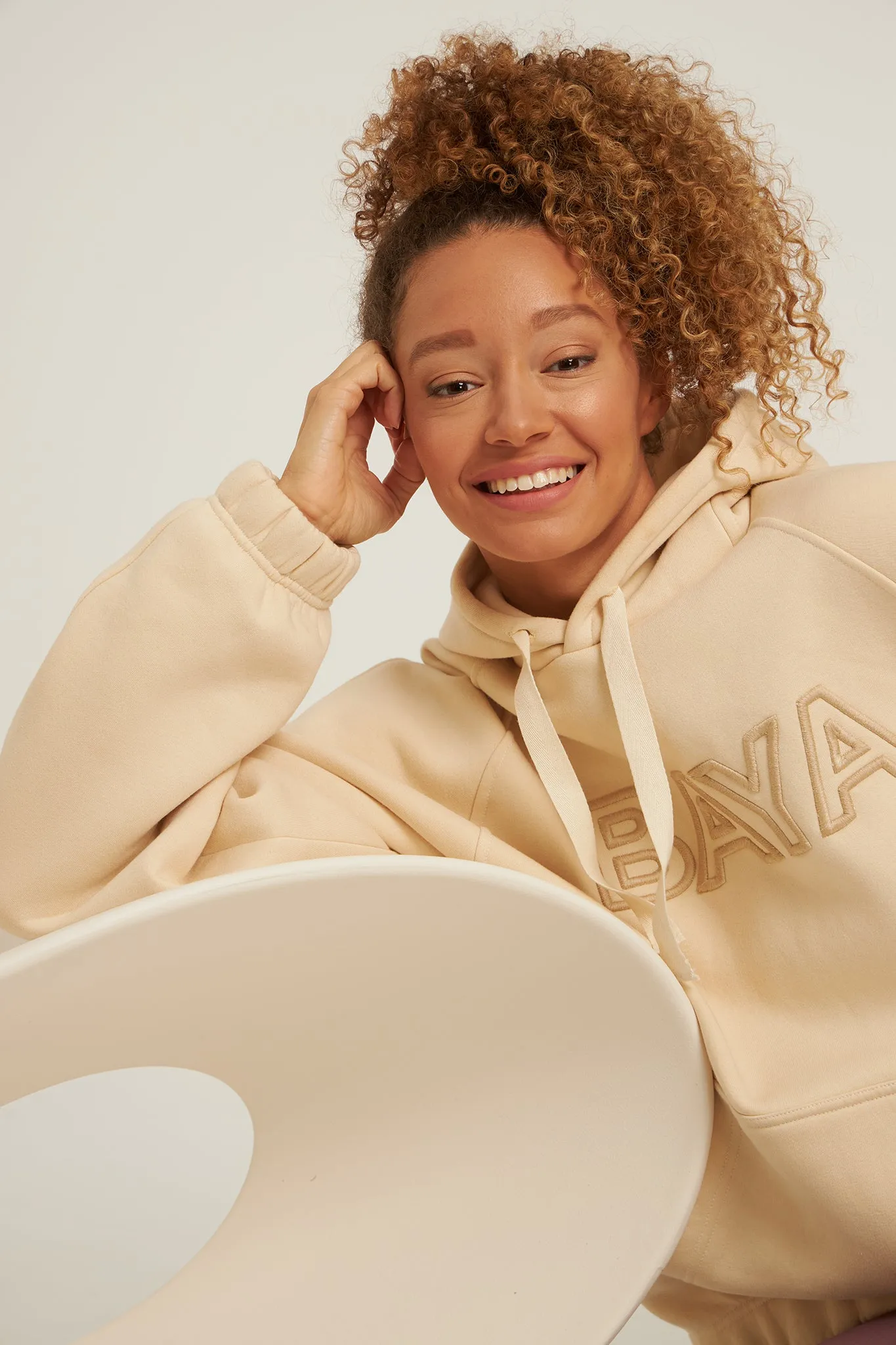 Oversized fleece φούτερ | Beige