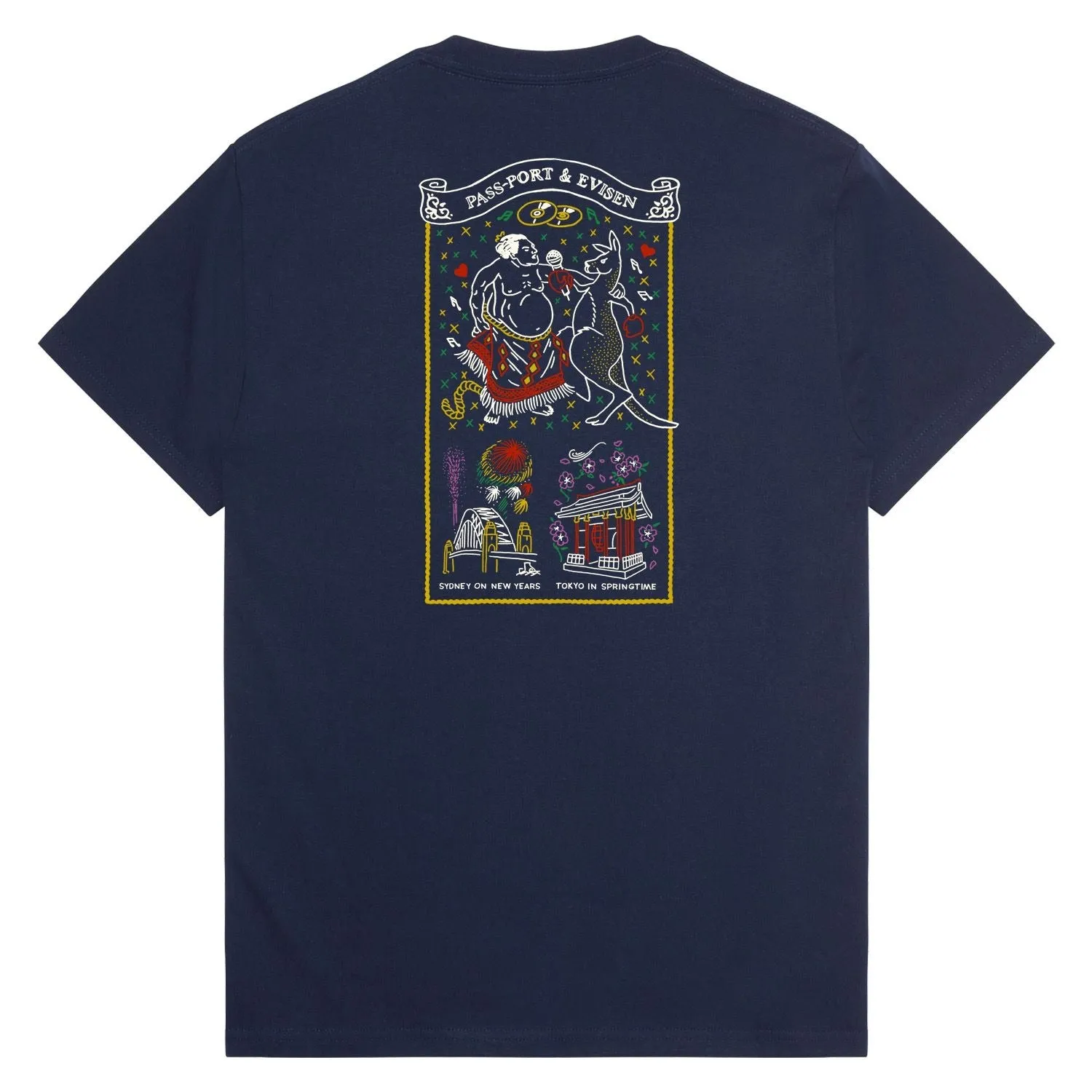 Pass~Port x Evisen Karaoke Tee - Navy