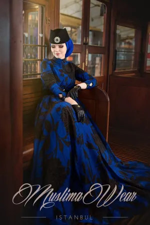 Peony Blue Chiffon Dress