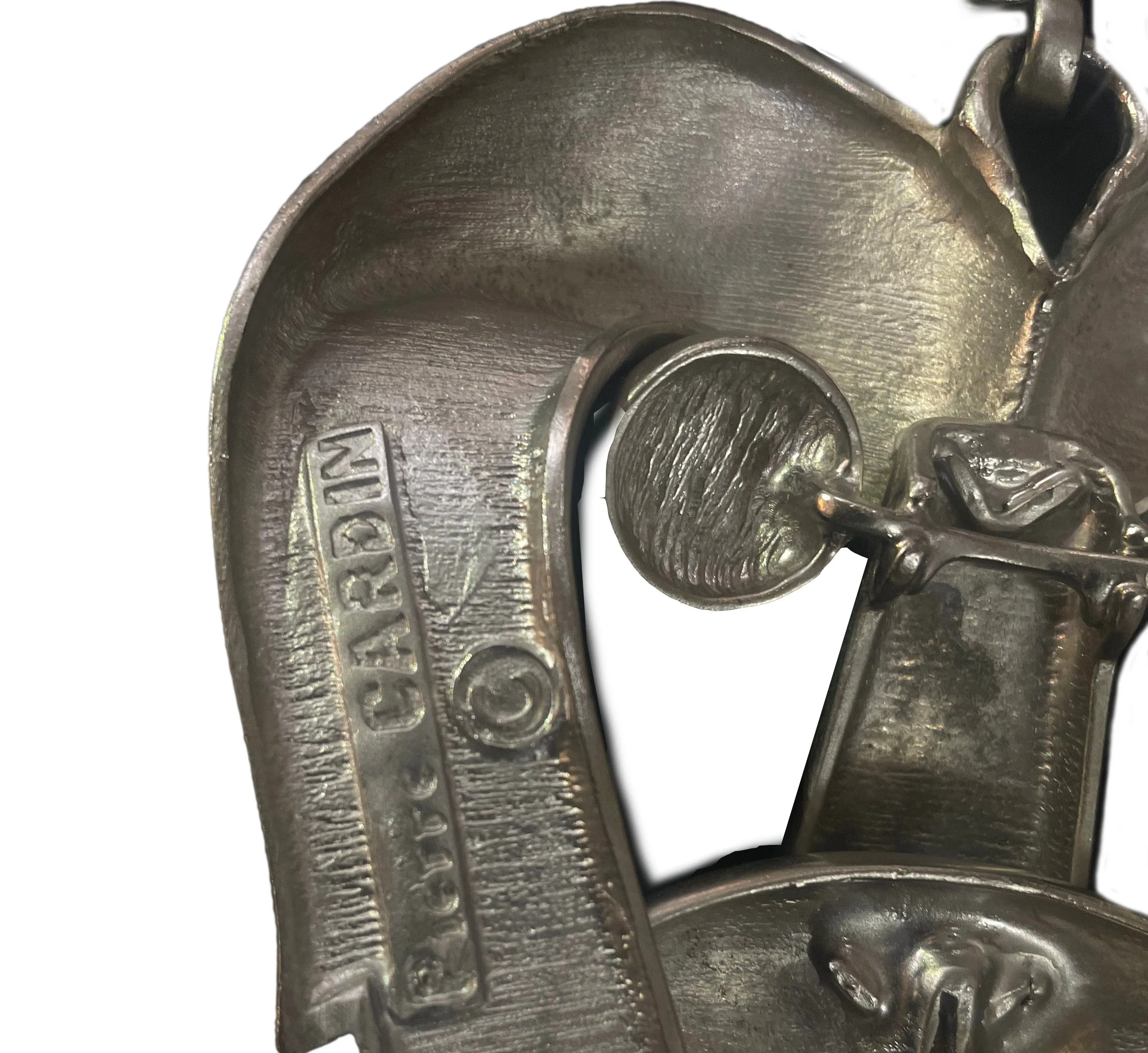 Pierre Cardin 1970's Pewter Lion Pendant Necklace