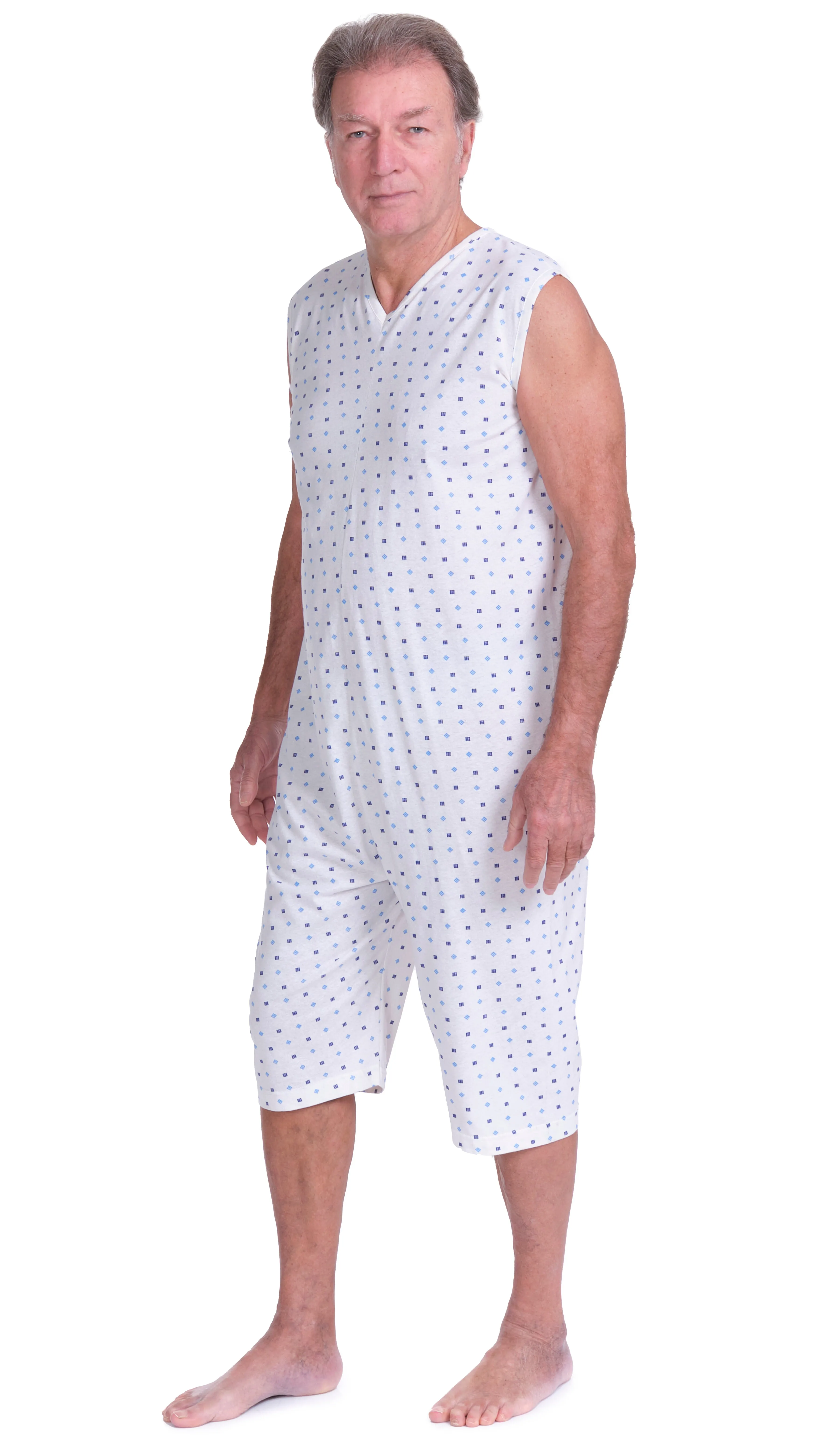 Pigiama Sanitario estivo smanicato pantalone corto 100% cotone - 9012/7