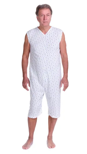 Pigiama Sanitario estivo smanicato pantalone corto 100% cotone - 9012/7