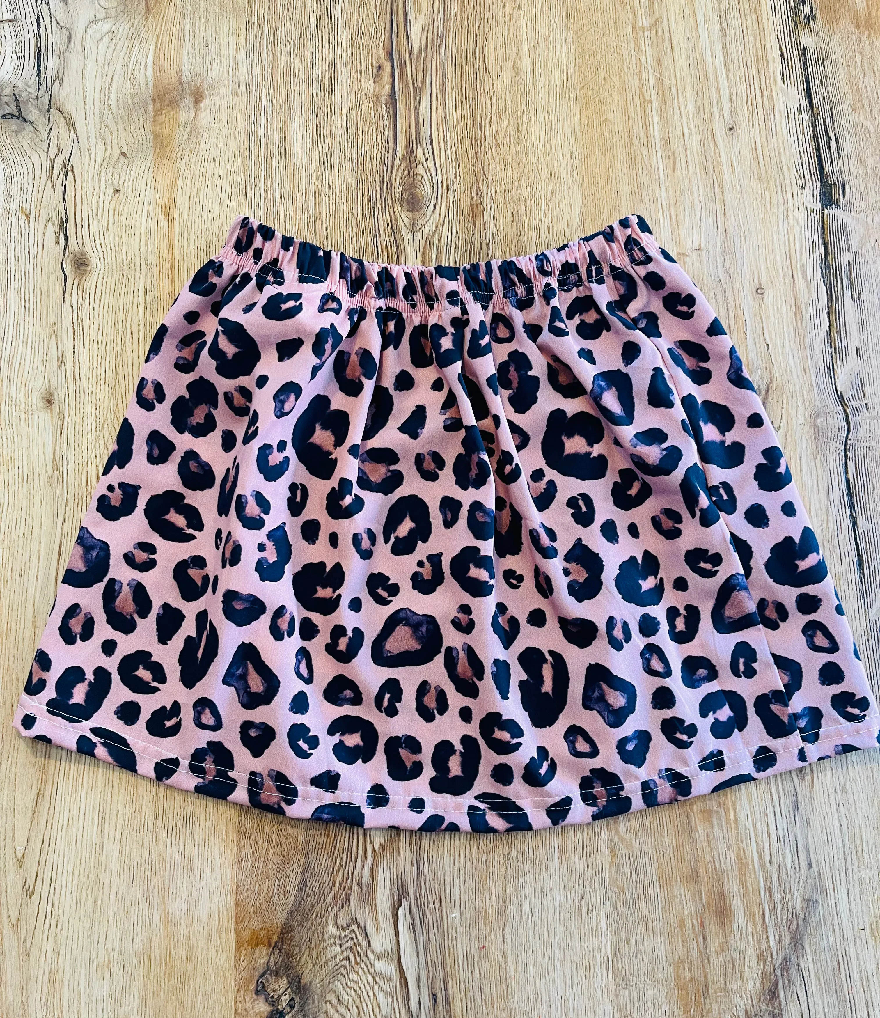 Pink Leopard Circle Skirt