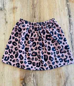 Pink Leopard Circle Skirt