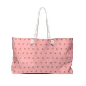 Pink Meadow Flowers Weekender Bag