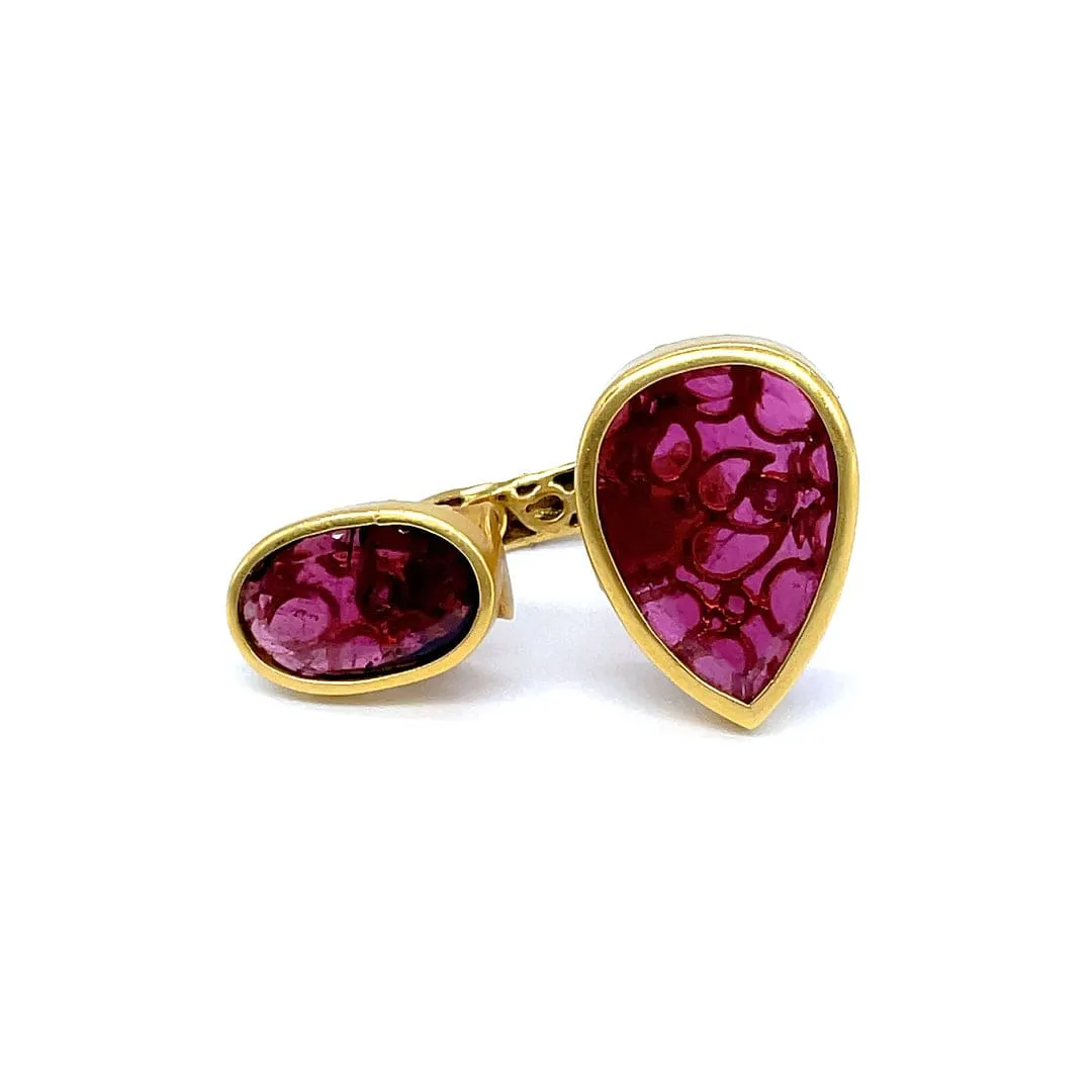 Pink Tourmaline Bypass Statement Ring