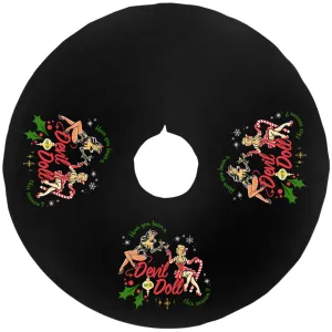 Pinup Christmas Tree Skirt - black