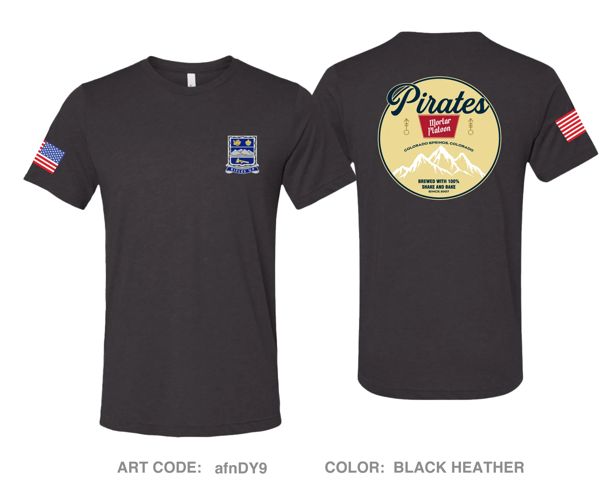 Pirate Mortar Platoon, 1-157 IN Comfort Unisex Triblend SS Tee - afnDY9