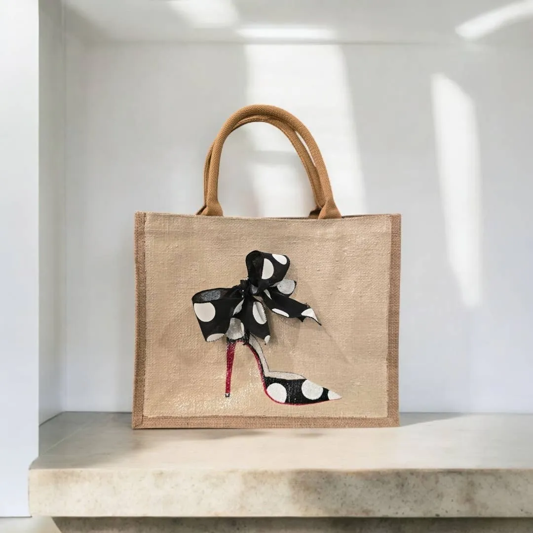 Polka Dot Stiletto Tote Bag