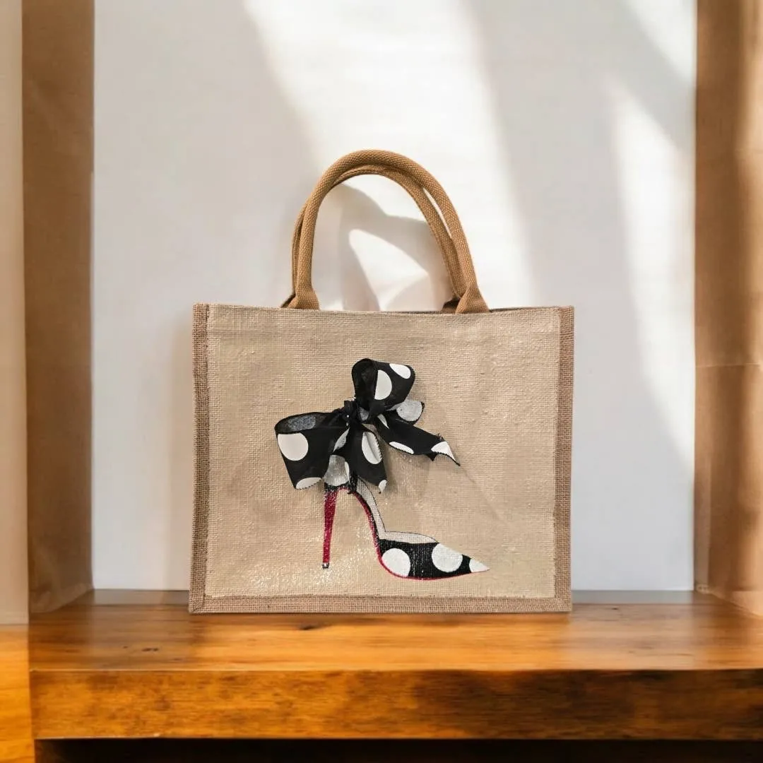 Polka Dot Stiletto Tote Bag