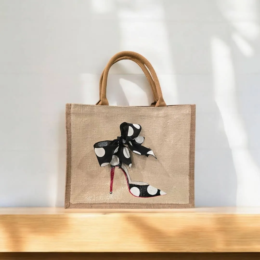 Polka Dot Stiletto Tote Bag