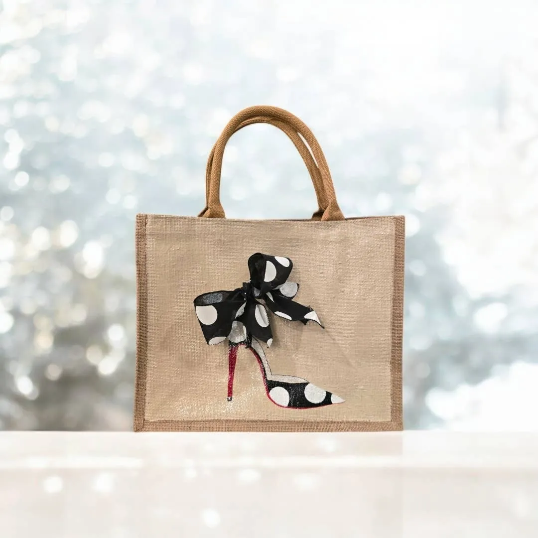 Polka Dot Stiletto Tote Bag