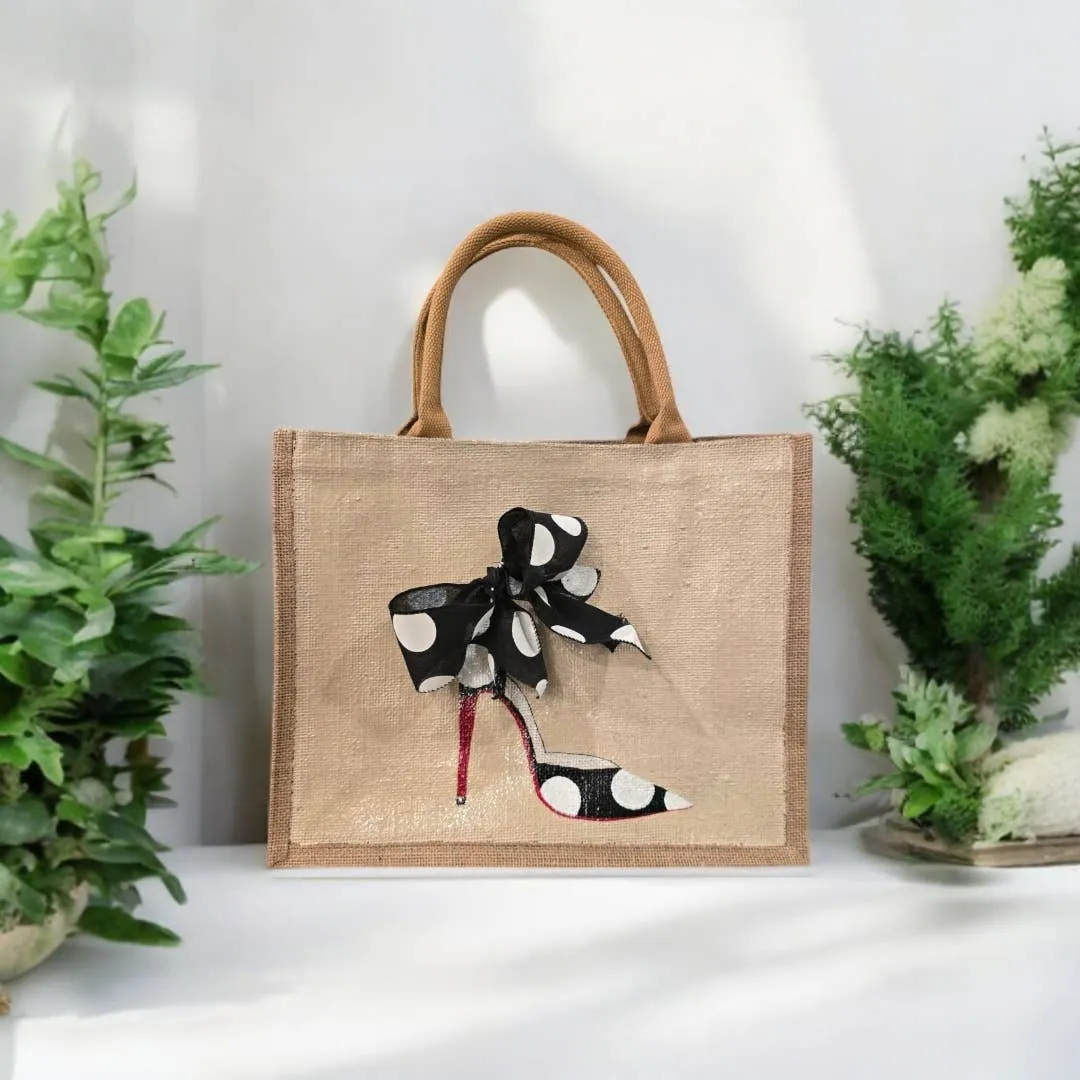 Polka Dot Stiletto Tote Bag