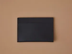 Porte-cartes simple en cuir noir