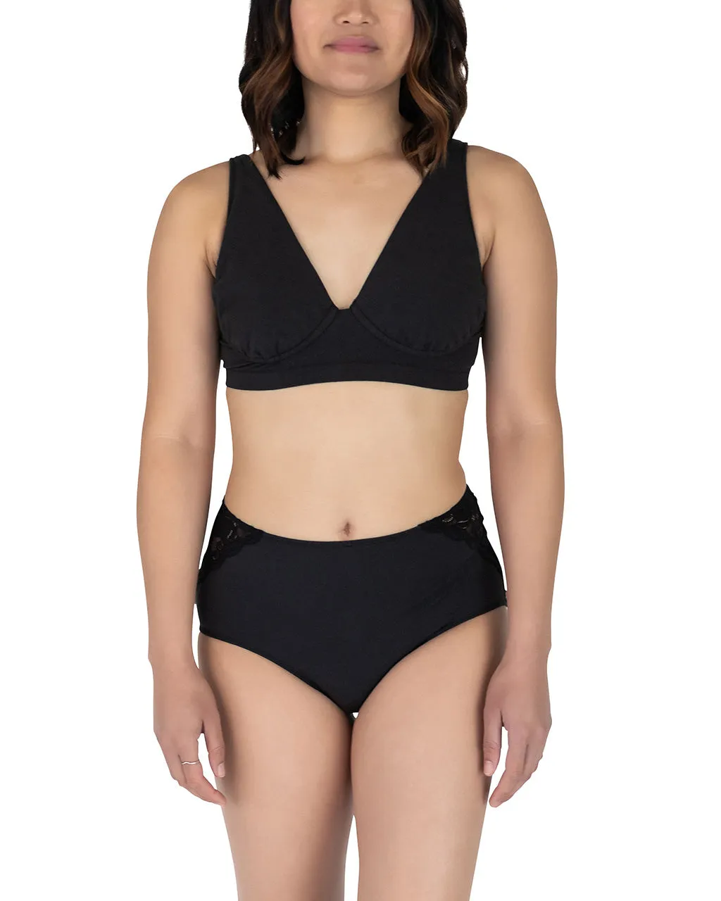 Portia High Waisted Panty, Black