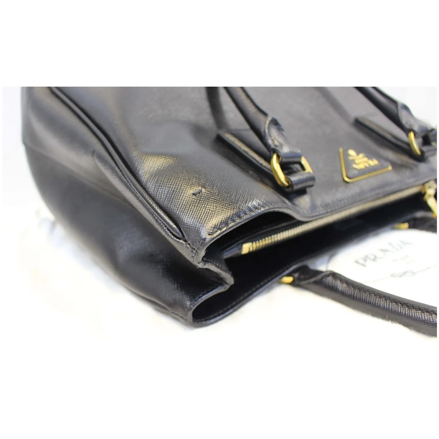 PRADA Galleria Medium Saffiano Leather Tote Bag Black