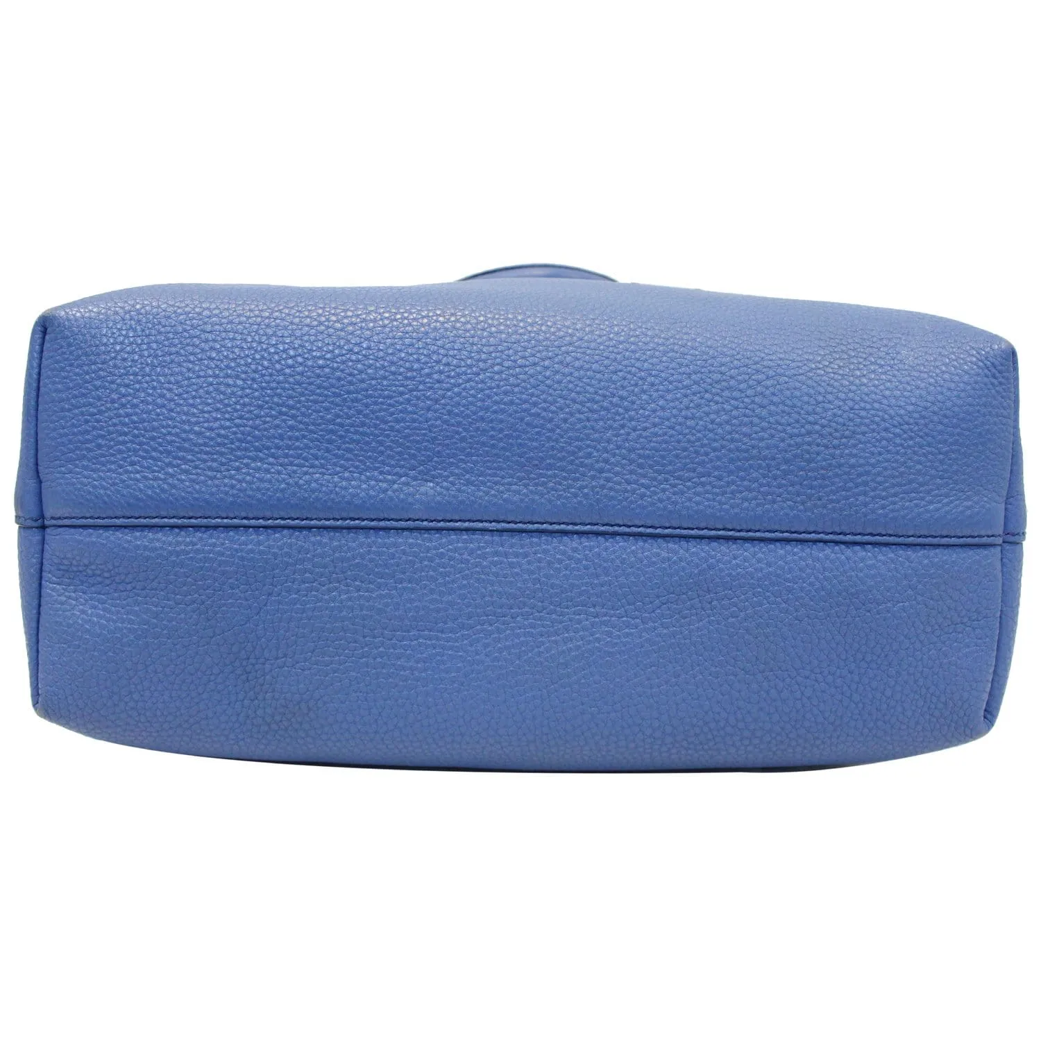 PRADA Vitello Phenix Leather Tote Bag Blue