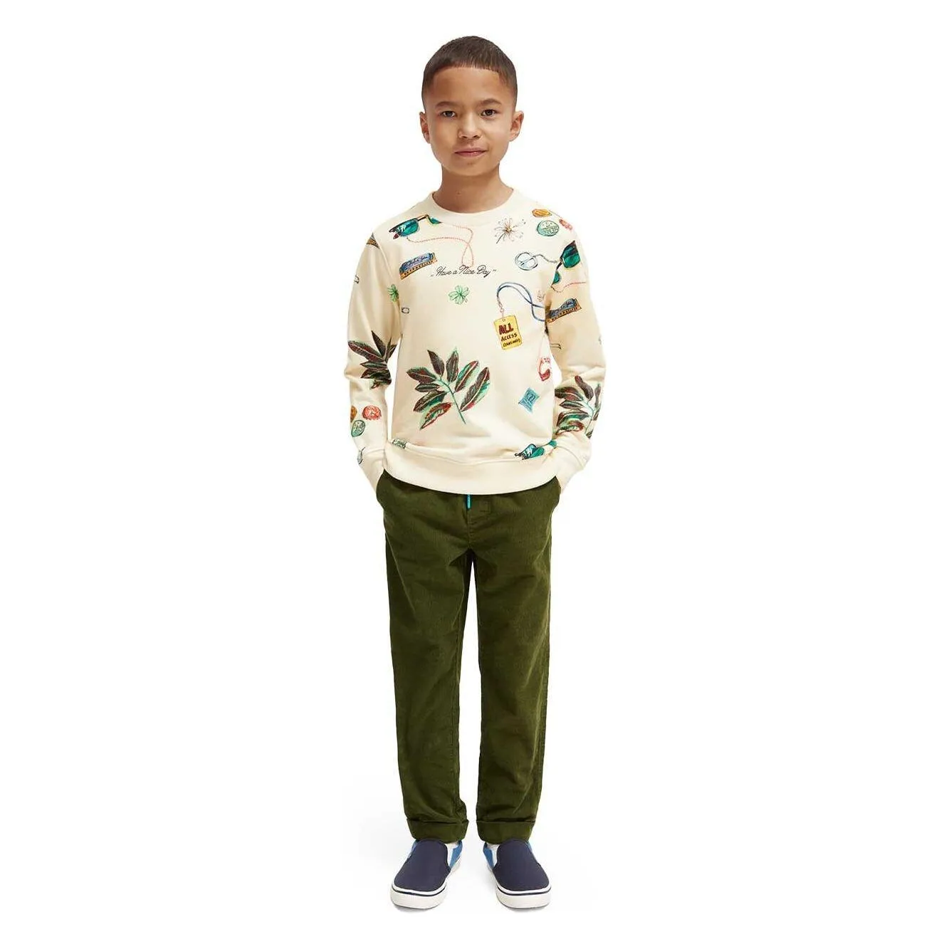 Printed Crewneck Sweatshirt