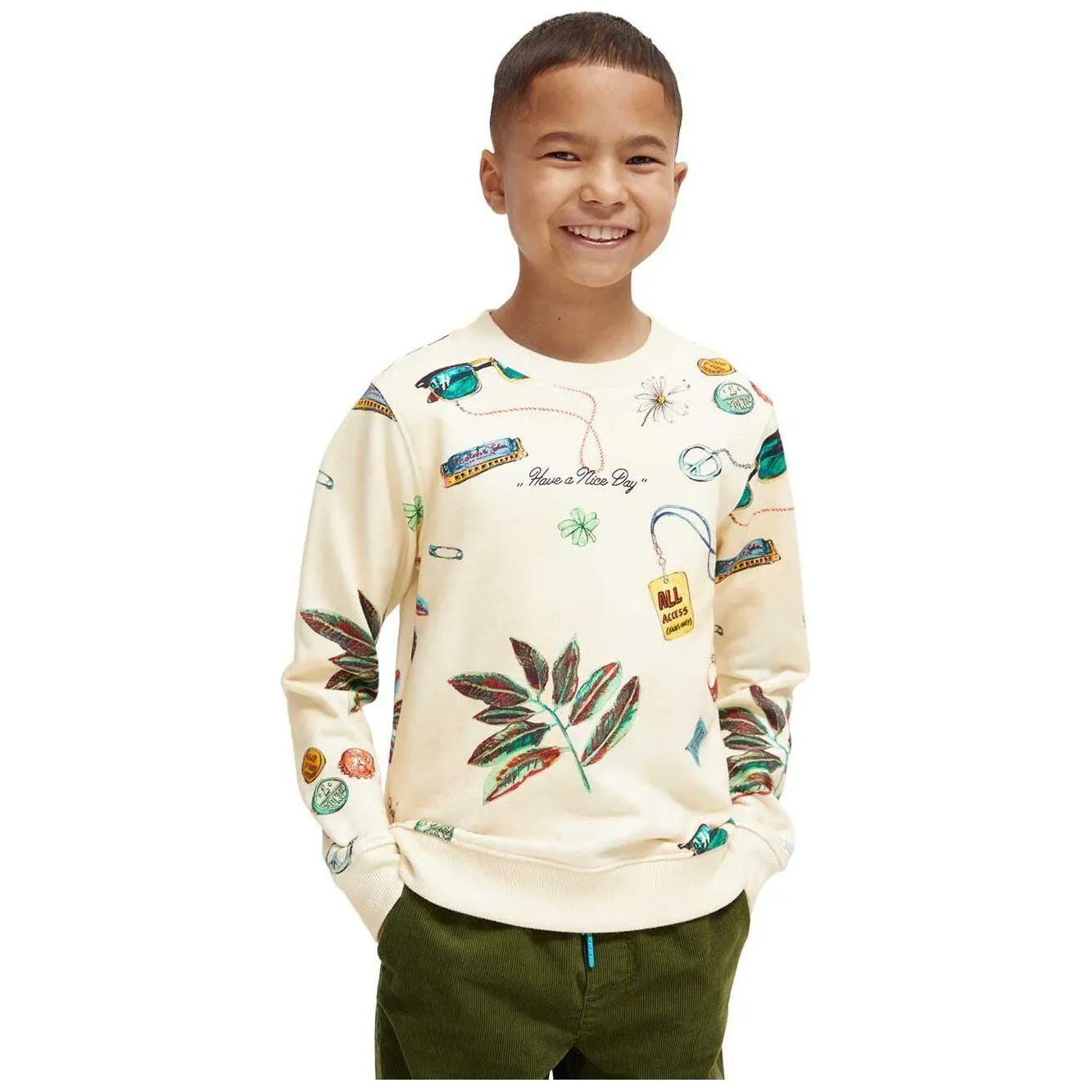Printed Crewneck Sweatshirt