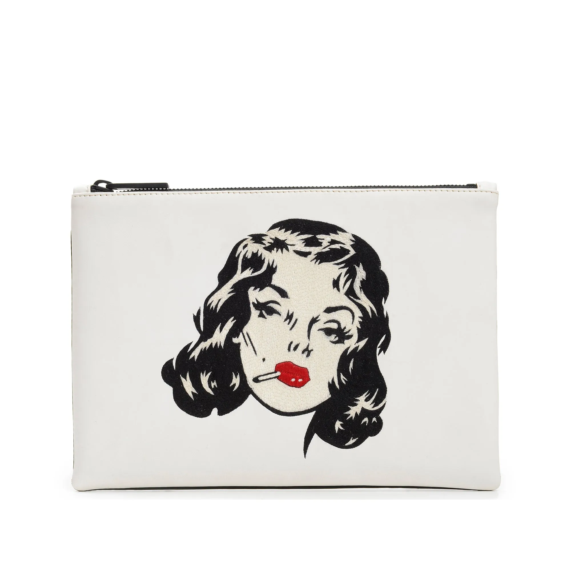 PULP EMBROIDERED CLUTCH BAG