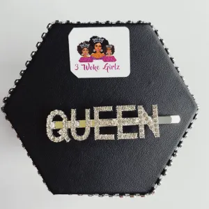 QUEEN Rhinestones Statement Hairpin
