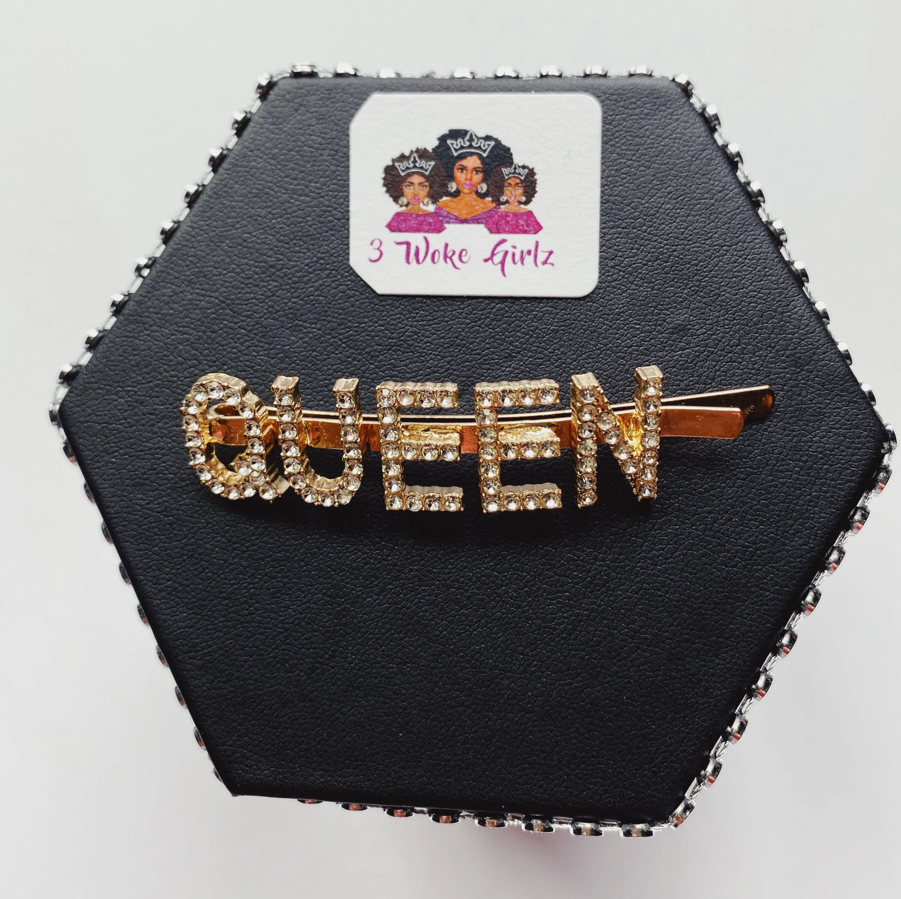 QUEEN Rhinestones Statement Hairpin