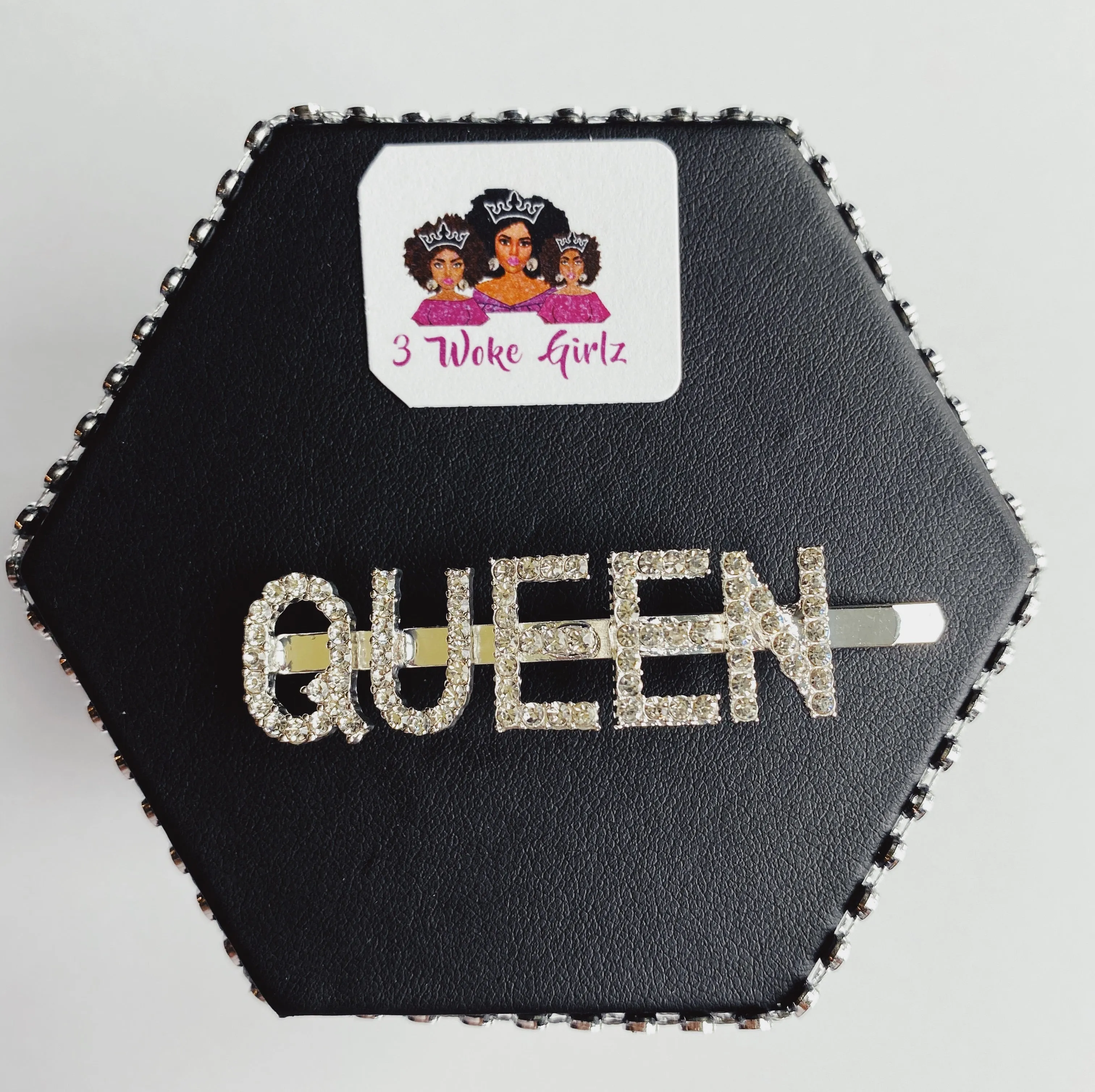 QUEEN Rhinestones Statement Hairpin