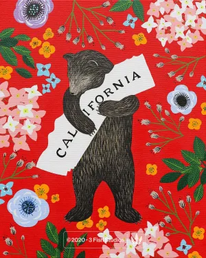 "I Love You California" Red Print