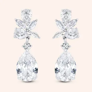 "Ishana" 23CTW Pear Cut Dangle Earrings