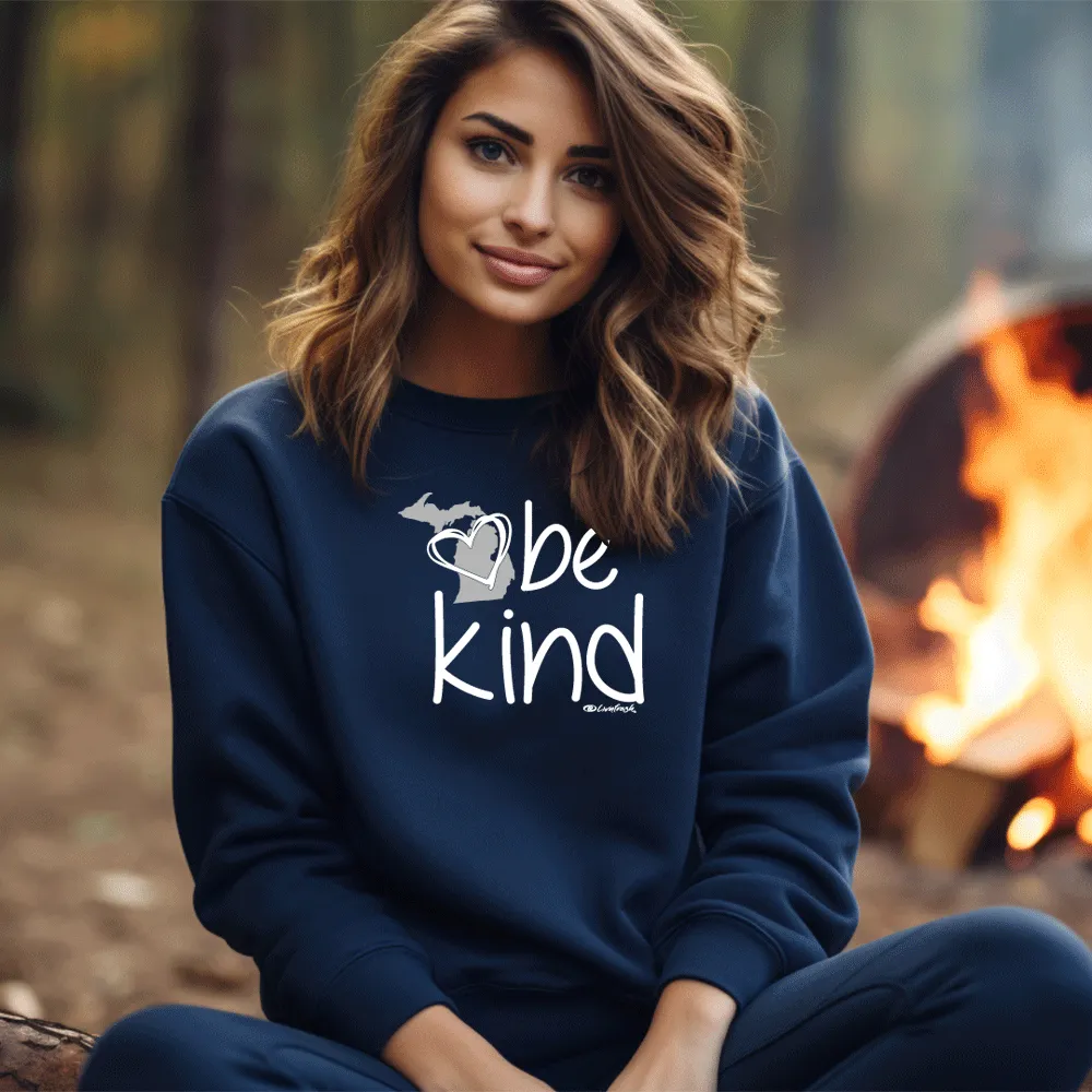 "Michigan Be Kind" Relaxed Fit Classic Crew Unisex Sweatshirt