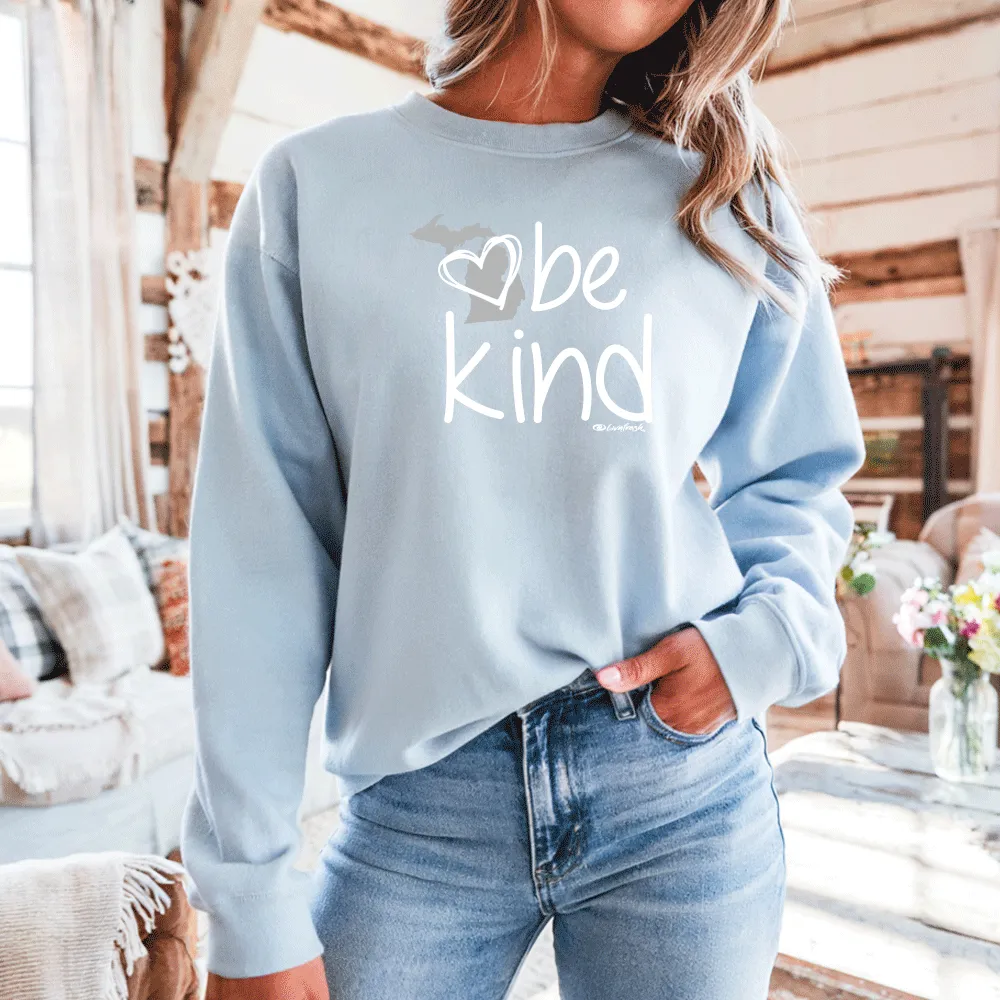 "Michigan Be Kind" Relaxed Fit Classic Crew Unisex Sweatshirt