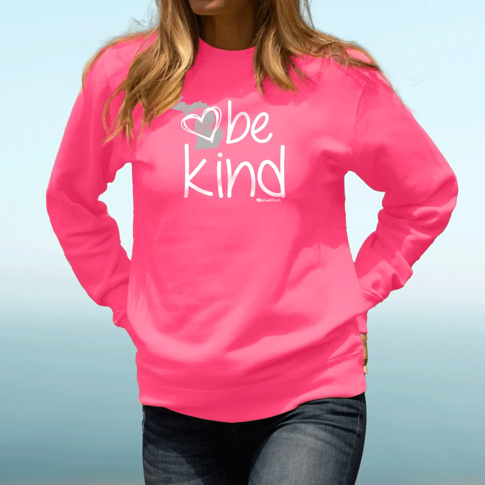 "Michigan Be Kind" Relaxed Fit Classic Crew Unisex Sweatshirt