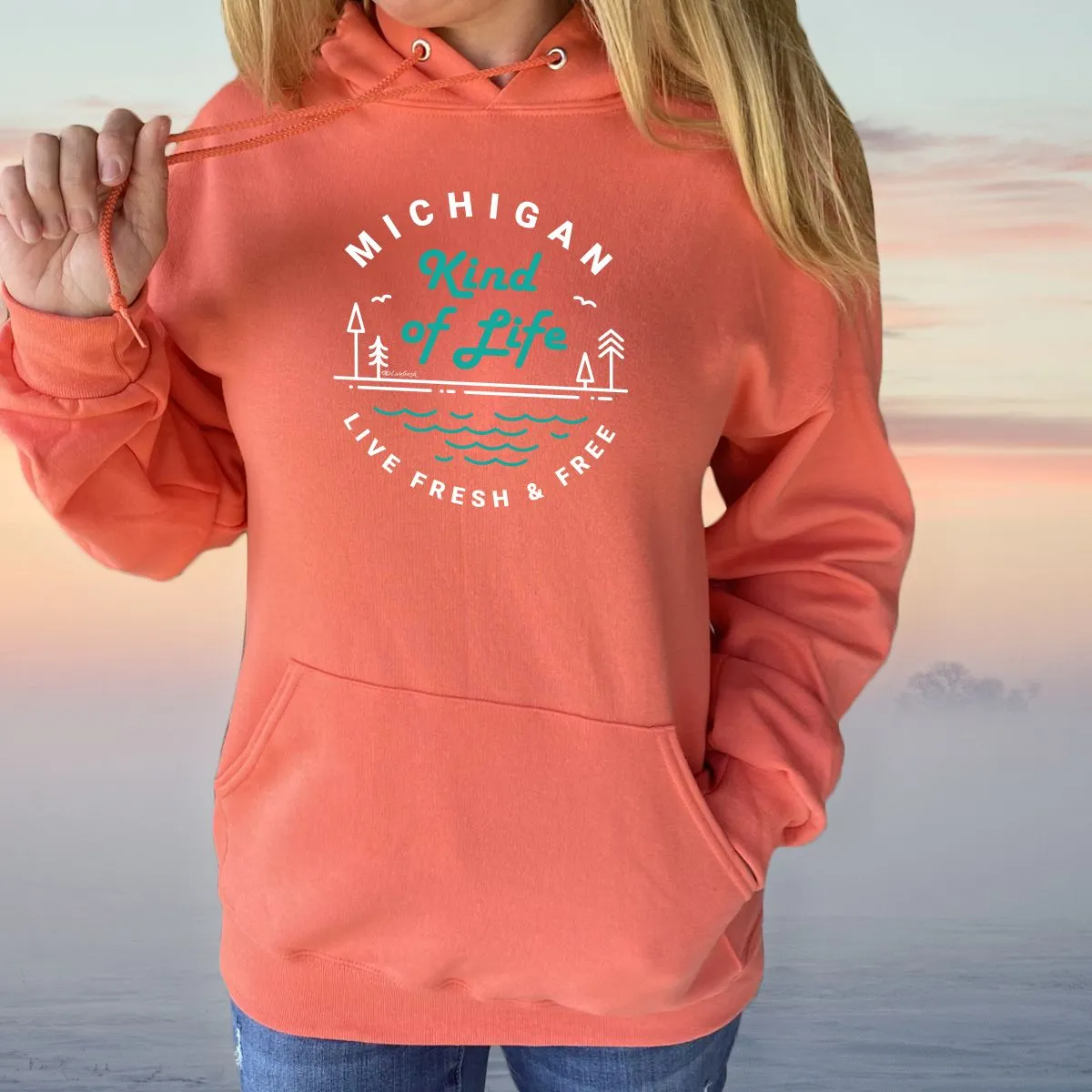 "Michigan Kind Of Life" Relaxed Fit Classic Unisex Hoodie