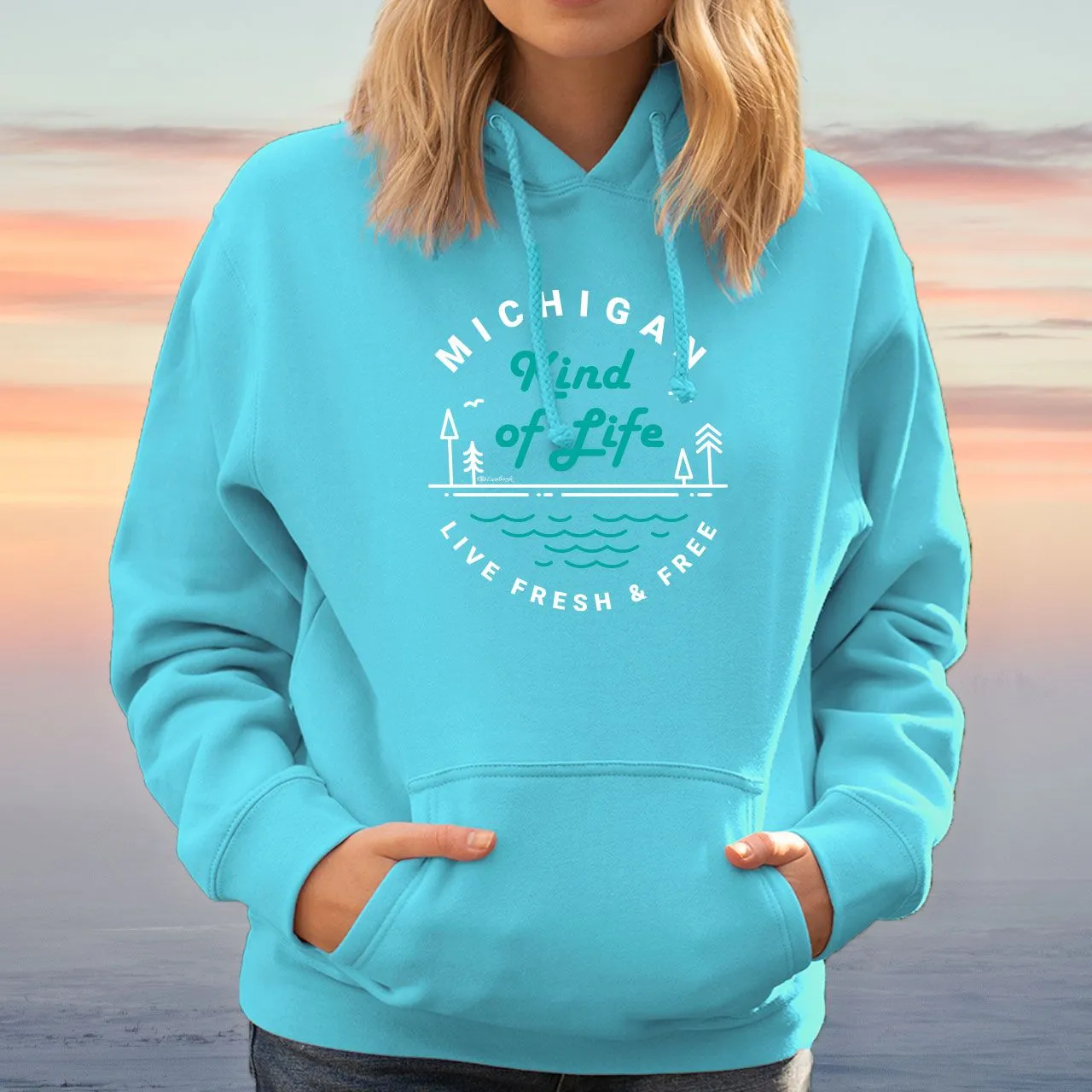 "Michigan Kind Of Life" Relaxed Fit Classic Unisex Hoodie