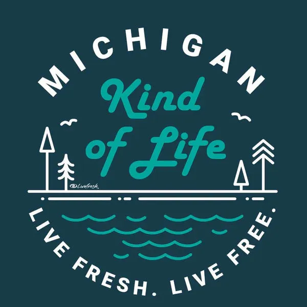 "Michigan Kind Of Life" Relaxed Fit Classic Unisex Hoodie