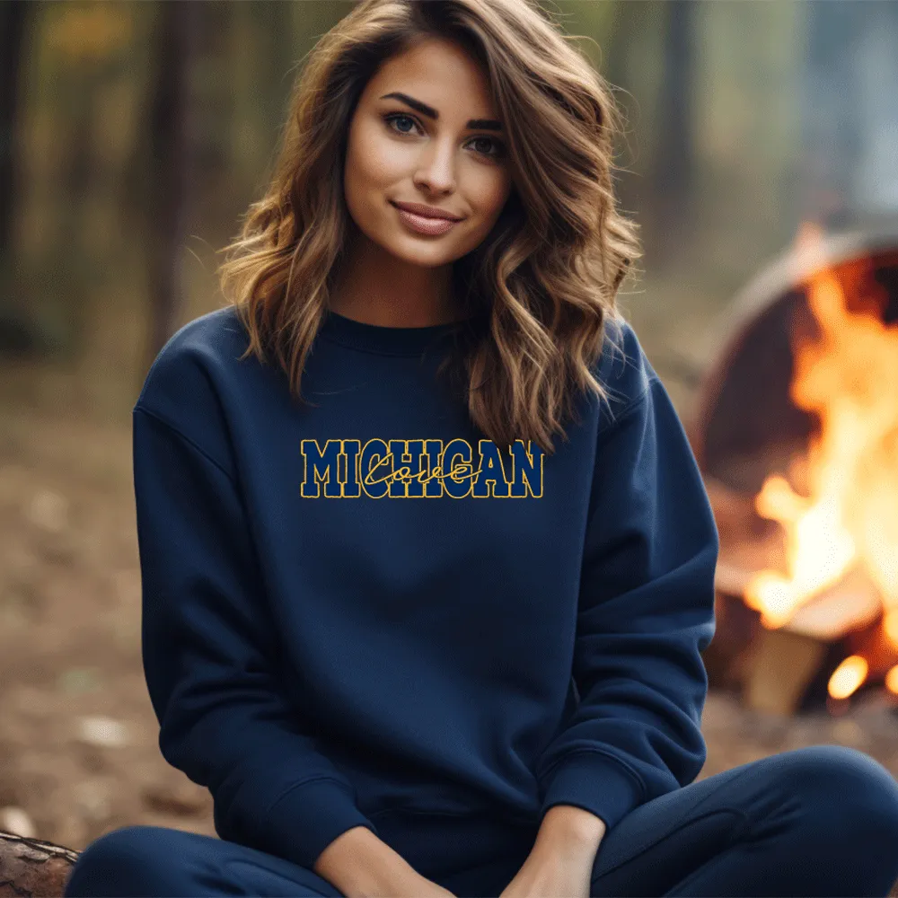 "Michigan Love" Relaxed Fit Classic Crew Unisex Sweatshirt