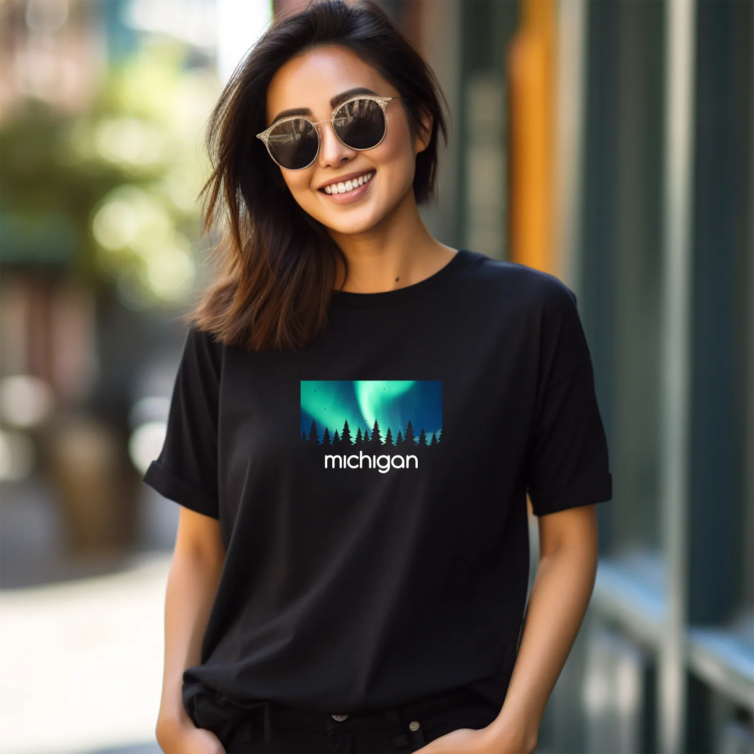 "Northern Sky" Relaxed Fit Crew Unisex T-Shirt