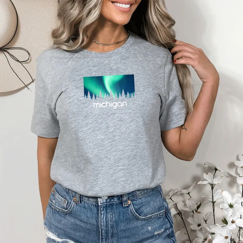 "Northern Sky" Relaxed Fit Crew Unisex T-Shirt
