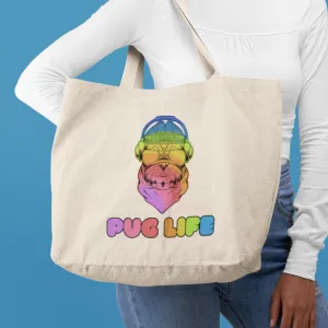 "Pug Life" Canvas Tote