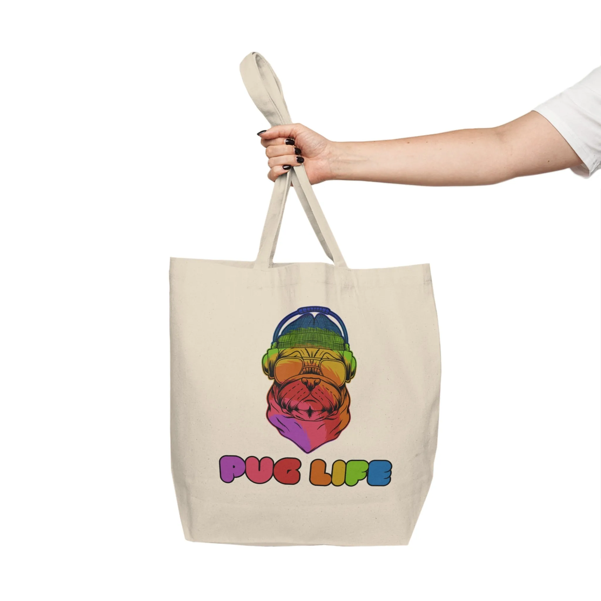 "Pug Life" Canvas Tote